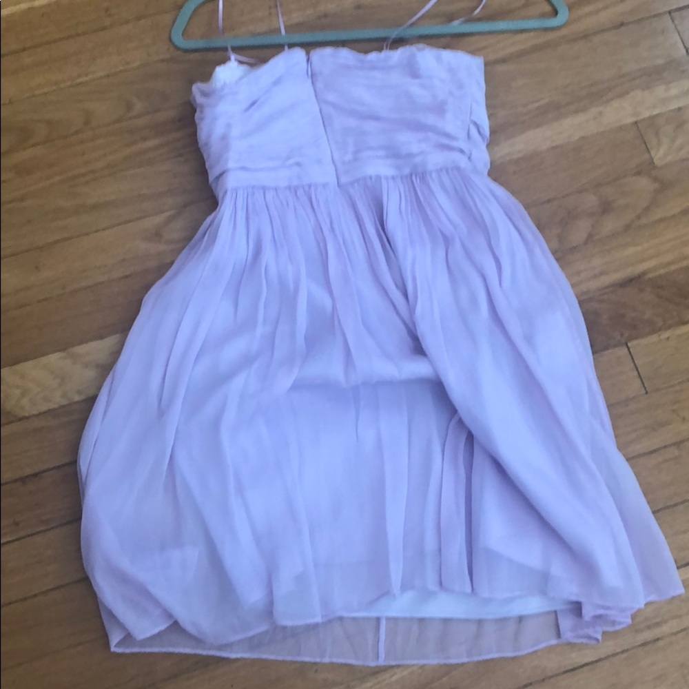 Lavender chiffon J. Crew strapless dress - Picture 3 of 4